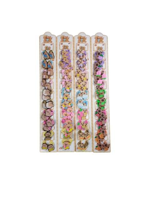 GMF-Blíster X 10 colitas de pelo CAPIBARA ( HT- 1951/ 9514)