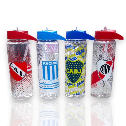 GMF-BOTELLA PLATICO DE CUADROS DE FÚTBOLL