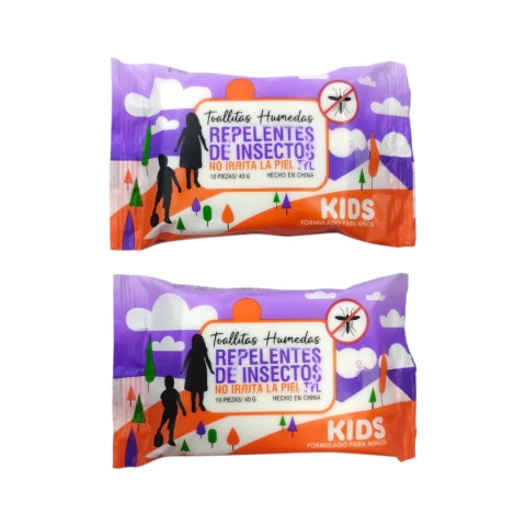 GMF-TOALLITAS HÚMEDAS REPELENTES DE INSECTOS KIDS NO IRRITA LA PIEL COD.TYL1761