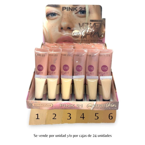 GMF-BASE LÍQUIDA VELVET SKIN 12HS PINK 21 COD.58863