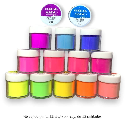 GMF-ACRÍLICO DE COLORES PARA UÑAS 10GR GLOBAL MAGIC COD.85410