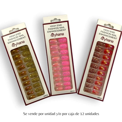 GMF-方形亮片假指甲 RYHANA 货号 21166
