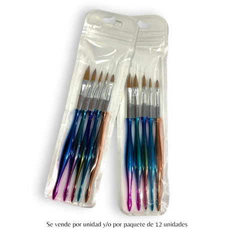 GMF-PINCEL DE ACRÍLICO CERDAS SINTÉTICAS X5 TAMAÑOS COD.53744