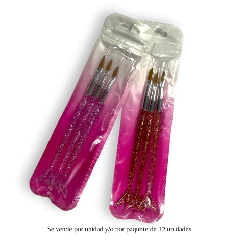 GMF-PINCEL DE ACRÍLICO CERDAS SINTÉTICAS X3 TAMAÑOS COD.94097