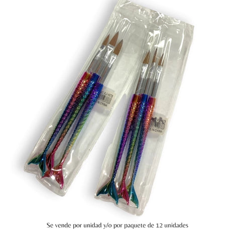 GMF-PINCEL DE ACRÍLICO CERDAS SINTÉTICAS X3 TAMAÑOS COD.03788