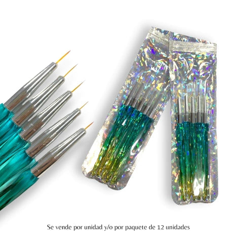 GMF-PINCEL LINER PARA UÑAS X5 TAMAÑOS COD.05605