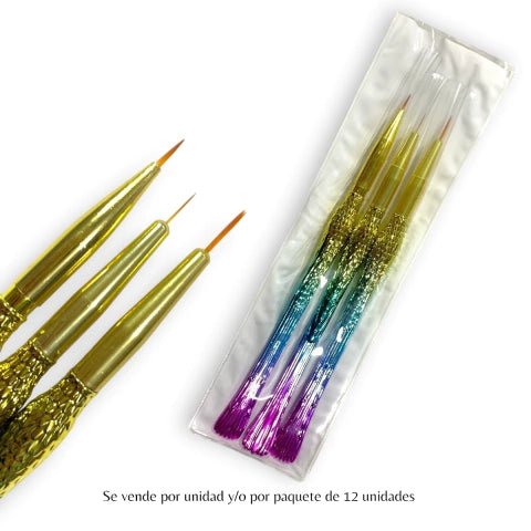 GMF 指甲线刷 3 支装 货号 900011