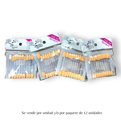 GMF-SET DE BROCHAS CON ESPONJA DOBLE X10 MEIYANI MAKEUP TOOLS COD.78571