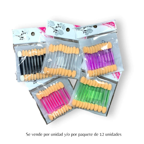 GMF-SET DE BROCHAS CON ESPONJA DOBLE X10 MEIYANI MAKEUP TOOLS COD.78588