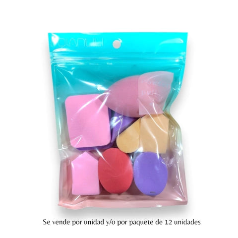 GMF-SET DE ESPONJA PARA ROSTRO SURTIDO X9 QIANLILI COD.09270
