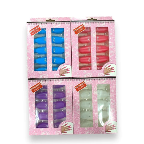 GMF-CAPUCHONES DE PLÁSTICO PARA UÑAS X10 REUSABLE COD.21913