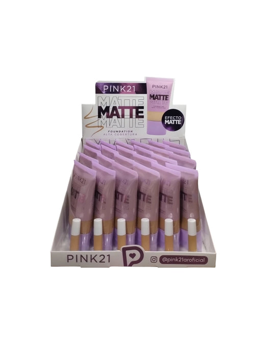Base de maquillaje PINK 21 efecto MATTE (CS6356/ COD. 88662)