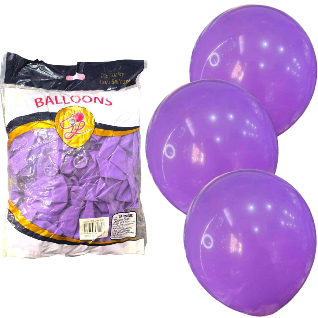 CL3-PACK DE GLOBOS LATEX DE 12 PULGADAS DE 100 UNIDADES