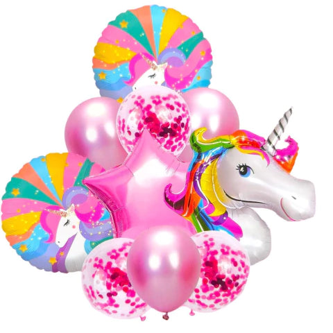 CL3-SET X10 UNIDADES GLOBOS METALIZADOS Y LATEX