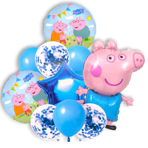 CL3-SET X10 UNIDADES GLOBOS METALIZADOS Y LATEX