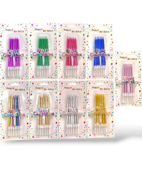 VELAS X6 UNIDADES CON MINI TOPPER