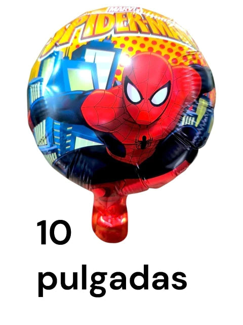 GLOBO SPIDERMAN REDONDO 10 PULGADAS X50 UNIDAD