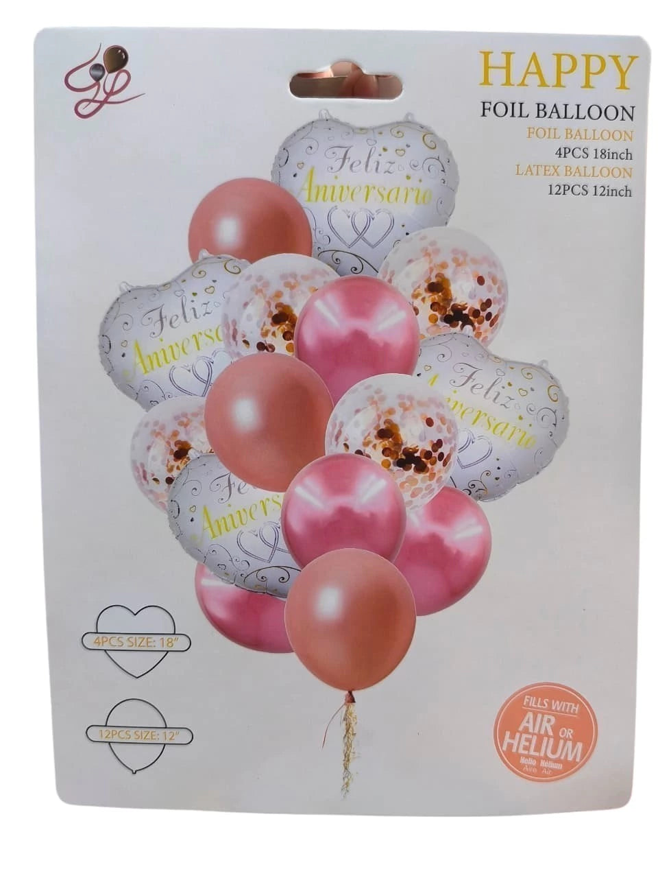 CL3-PACK DE GLOBOS LATEX X 16 UNIDAD DE 12 PULGADAS