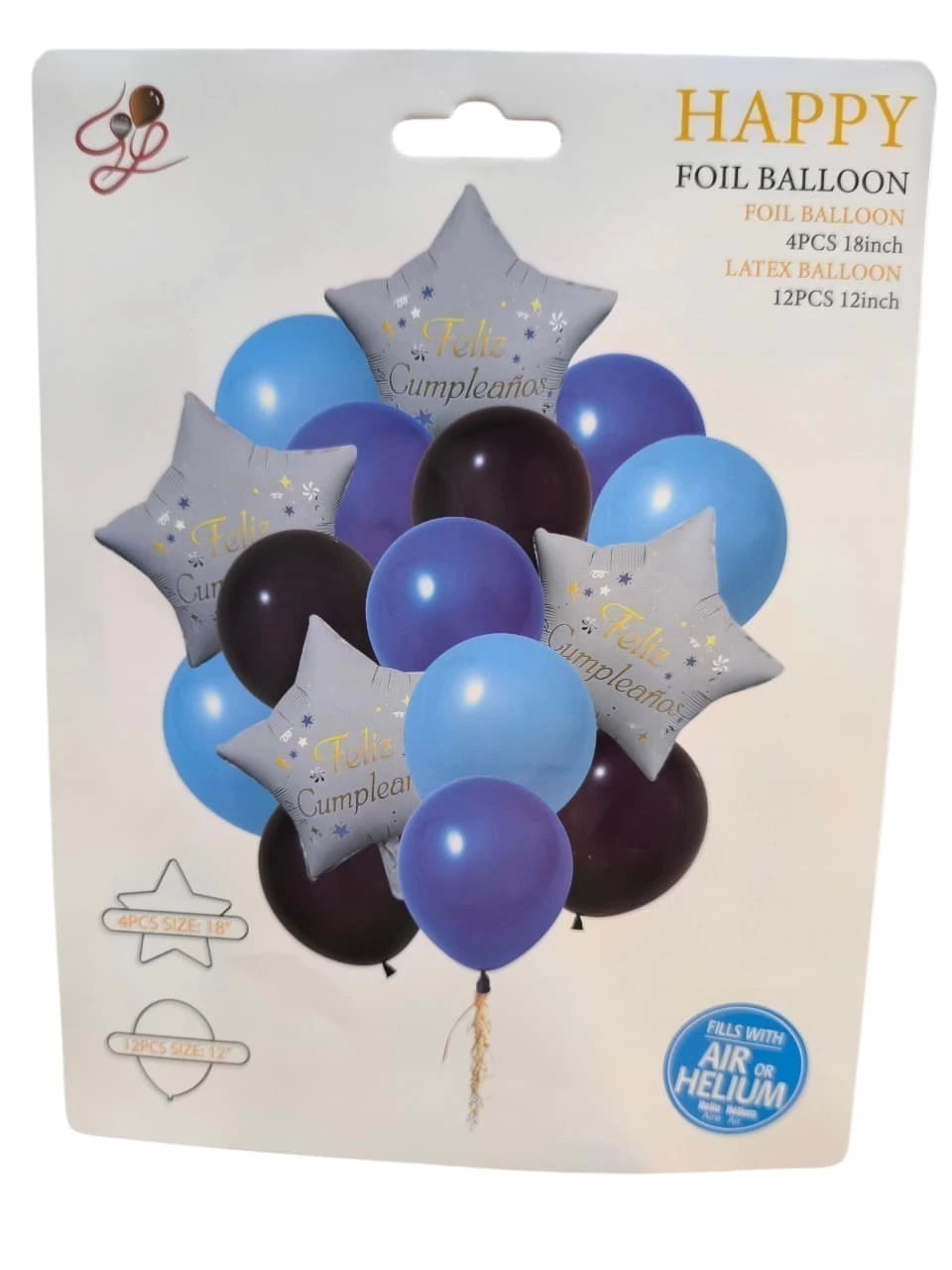 CL3-PACK DE GLOBOS LATEX X 16 UNIDAD DE 12 PULGADAS