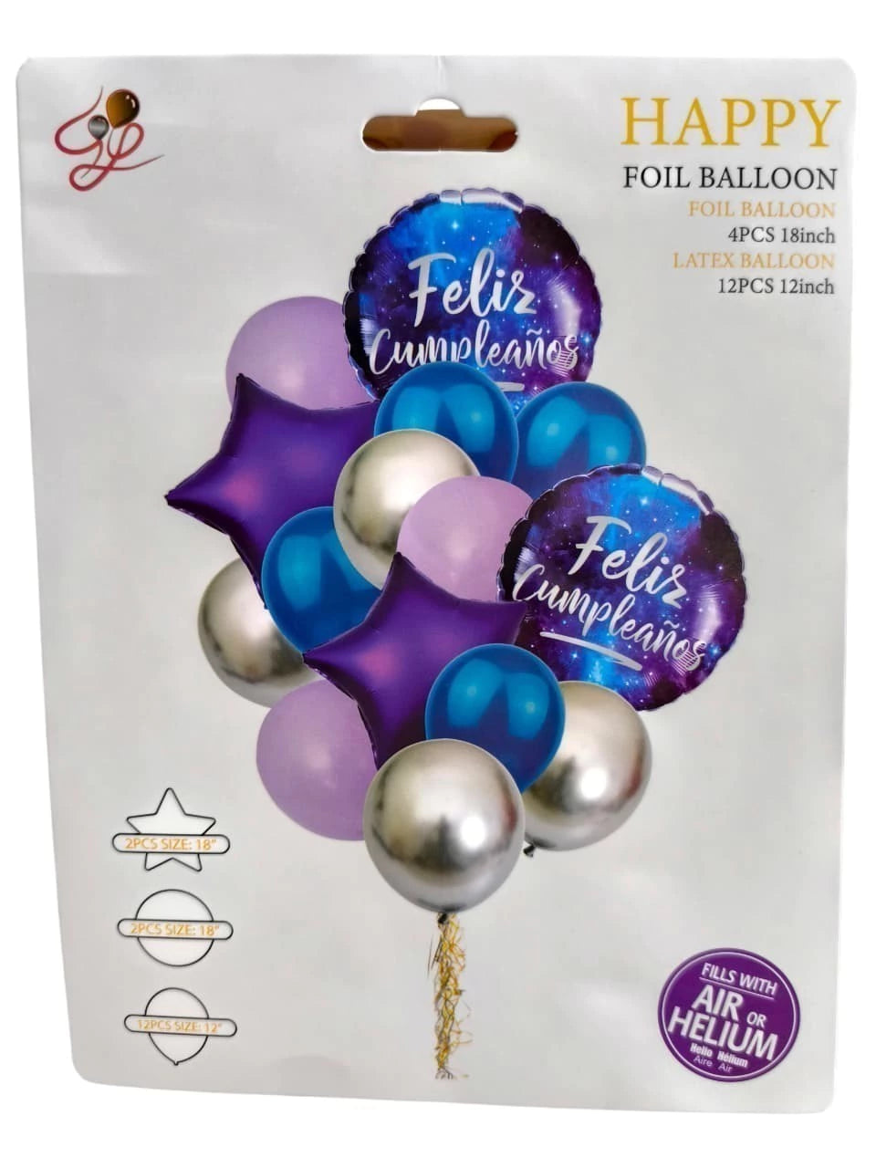 CL3-PACK DE GLOBOS LATEX X 16 UNIDAD DE 12 PULGADAS