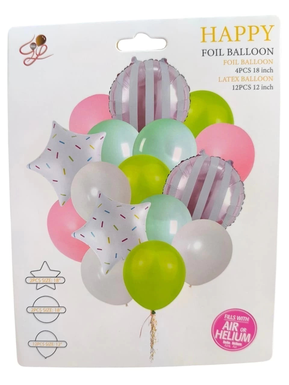 CL3-PACK DE GLOBOS LATEX X 16 UNIDAD DE 12 PULGADAS