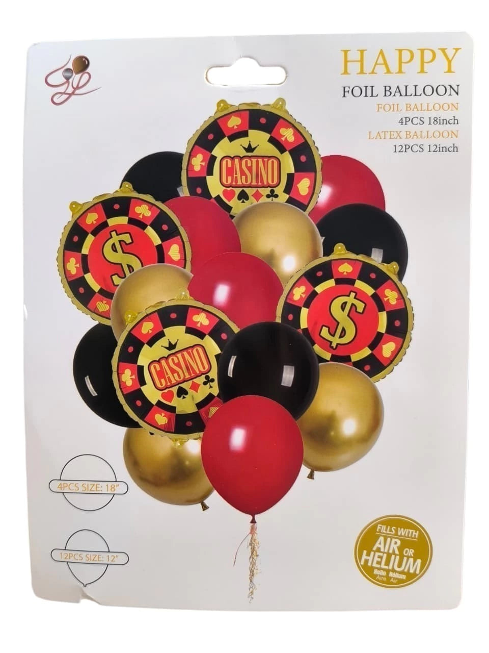 CL3-PACK DE GLOBOS LATEX X 16 UNIDAD DE 12 PULGADAS