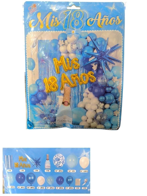 SET DE GLOBOS COMPLETO MIS 18