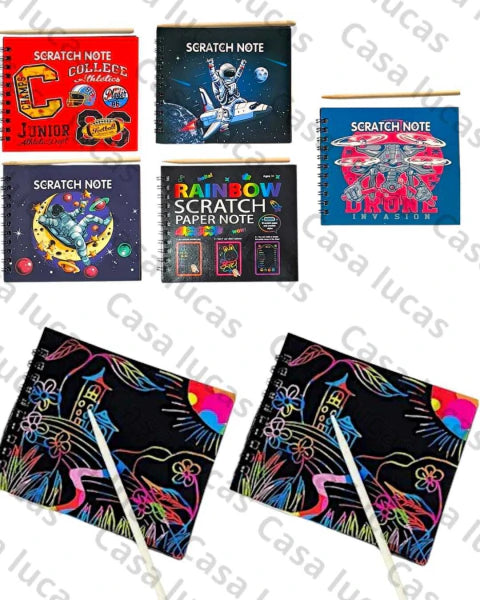 pizarra magica rainbow scratch para manualidades