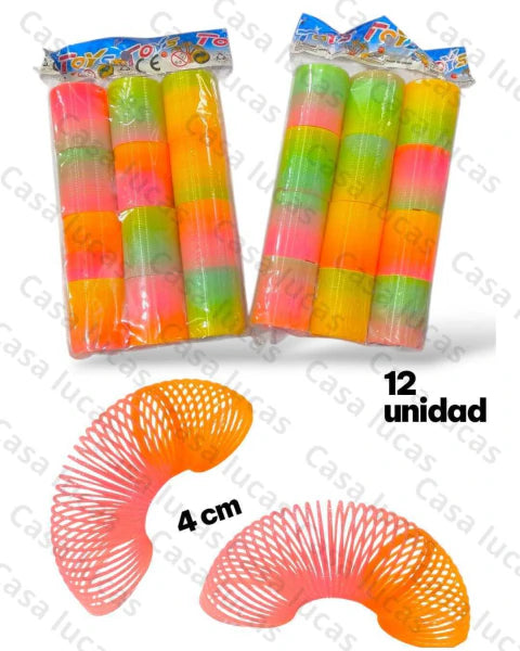 resorte x12 coloridos 4 cm