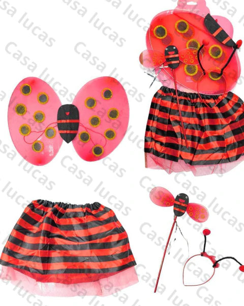 kit tutu c/ accesorios mariquita