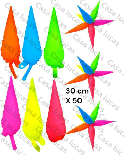 globos gota fluor x50 de 30 cm (1 p por color )